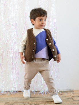 「Caldia（カルディア）のアイテム」を使った、こどもの森e-shopさん（キッズ・90cm）の秋コーディネート