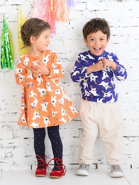 「Caldia（カルディア）のアイテム」を使った、こどもの森e-shopさん（キッズ・90cm）の秋コーディネート