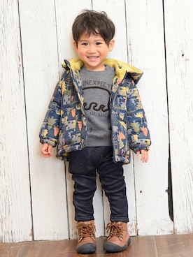 「LB CLUB（エルビークラブ）のアイテム」を使った、こどもの森e-shopさん（キッズ・90cm）の秋コーディネート