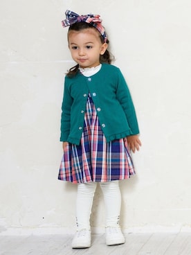 「Moujonjon（ムージョンジョン）のアイテム」を使った、こどもの森e-shopさん（キッズ・90cm）の春コーディネート