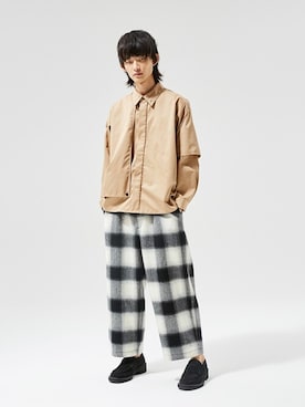 「アイテム（ローファー）」を使った、anlioさん（メンズ・186cm）の秋コーディネート