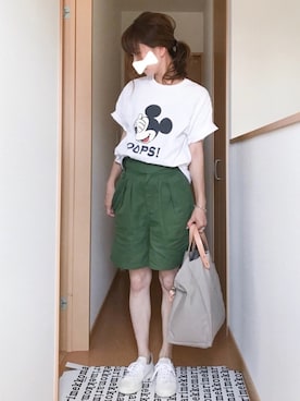 「スタンスミス」｜mimi⋆さん（レディース・158cm）の夏コーディネート