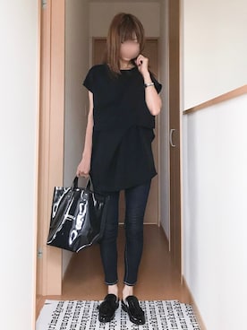 「FABIO RUSCONI（ファビオルスコーニ）のFABIO RUSCONI タッセル ローファー / ファビオ ルスコーニ（ローファー）」を使った、mimi⋆さん（レディース・158cm）の秋コーディネート