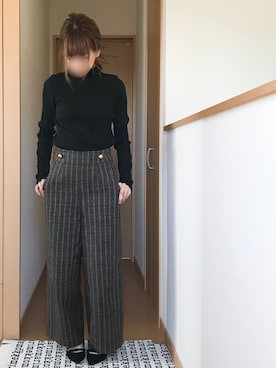 「ハイネックトップス」｜mimi⋆さん（レディース・158cm）の秋コーディネート