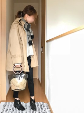 ≪WEARISTA ari☆さん着用≫グログランフーディーコート◇を使っ