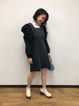 「厚底」｜emsexcite　/　エムズエキサイトさん（レディース・157cm）の冬コーディネート