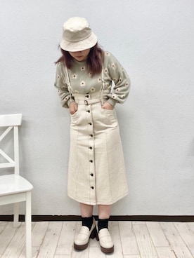 「厚底」｜emsexcite　/　エムズエキサイトさん（レディース・157cm）の春コーディネート