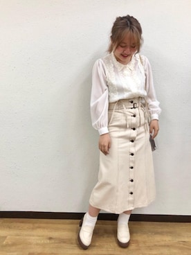 「消えそうな色コーデ」｜emsexcite　/　エムズエキサイトさん（レディース・157cm）の春コーディネート