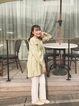 「アイテム（チュニック）」を使った、emsexcite　/　エムズエキサイトさん（レディース・160cm）の春コーディネート