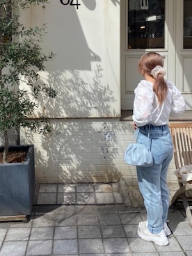 「RETRO GIRL（レトロガール）のアイテム（パンツ）」を使った、emsexcite　/　エムズエキサイトさん（レディース・157cm）の春コーディネート