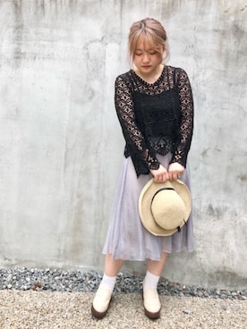 「厚底」｜emsexcite　/　エムズエキサイトさん（レディース・157cm）の春コーディネート