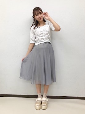 「上品コーデ」｜emsexcite　/　エムズエキサイトさん（レディース・160cm）の春コーディネート