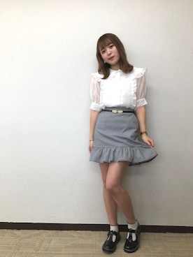 「ガーリーコーデ」｜「アイテム（その他シューズ）」を使った、emsexcite　/　エムズエキサイトさん（レディース・163cm）の春コーディネート