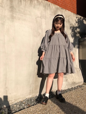 「アイテム（チュニック）」を使った、emsexcite　/　エムズエキサイトさん（レディース・148cm）の春コーディネート