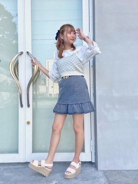 「ビスチェコーデ」｜「アイテム（スカート）」を使った、emsexcite　/　エムズエキサイトさん（レディース・160cm）の春コーディネート