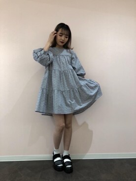 「アイテム（チュニック）」を使った、emsexcite　/　エムズエキサイトさん（レディース・158cm）の春コーディネート