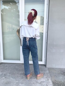 「ガーリーコーデ」｜「アイテム（サンダル）」を使った、emsexcite　/　エムズエキサイトさん（レディース・163cm）の春コーディネート