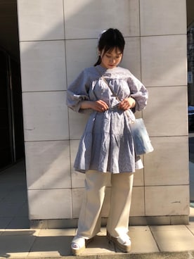 「アイテム（チュニック）」を使った、emsexcite　/　エムズエキサイトさん（レディース・148cm）の春コーディネート