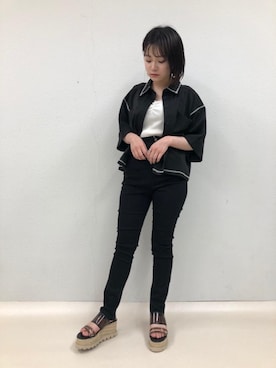 「クロップド」｜emsexcite　/　エムズエキサイトさん（レディース・148cm）の春コーディネート