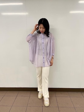 「RETRO GIRL（レトロガール）のアイテム（タンクトップ）」を使った、emsexcite　/　エムズエキサイトさん（レディース・161cm）の春コーディネート