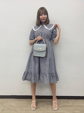 「ガーリーコーデ」｜「アイテム（サンダル）」を使った、emsexcite　/　エムズエキサイトさん（レディース・160cm）の夏コーディネート