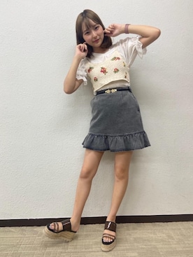 「アイテム（チュニック）」を使った、emsexcite　/　エムズエキサイトさん（レディース・160cm）の夏コーディネート