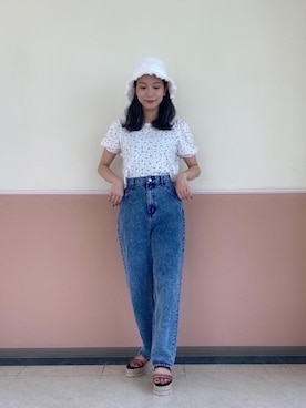 「ナチュラルガーリー」｜emsexcite　/　エムズエキサイトさん（レディース・157cm）の夏コーディネート