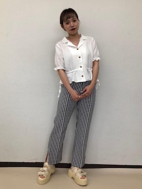「消えそうな色コーデ」｜emsexcite　/　エムズエキサイトさん（レディース・158cm）の夏コーディネート