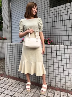 「ボストンバッグ」｜emsexcite　/　エムズエキサイトさん（レディース・160cm）の夏コーディネート