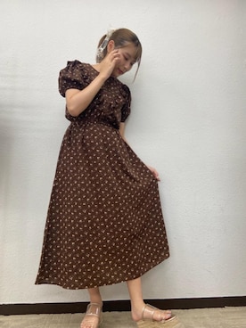 「ガーリーコーデ」｜「アイテム（サンダル）」を使った、emsexcite　/　エムズエキサイトさん（レディース・160cm）の夏コーディネート