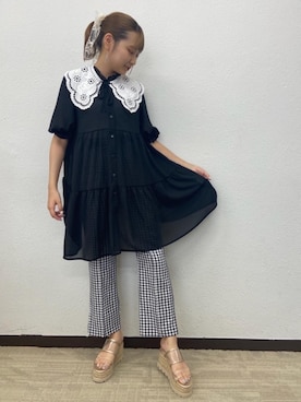 「アイテム（チュニック）」を使った、emsexcite　/　エムズエキサイトさん（レディース・160cm）の夏コーディネート