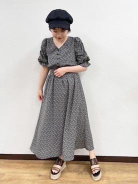 「ガーリーコーデ」｜「アイテム（サンダル）」を使った、emsexcite　/　エムズエキサイトさん（レディース・148cm）の夏コーディネート