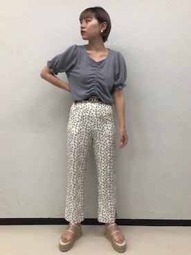 「ガーリーコーデ」｜「アイテム（サンダル）」を使った、emsexcite　/　エムズエキサイトさん（レディース・158cm）の夏コーディネート