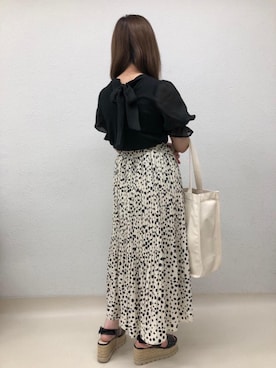 「ガーリーコーデ」｜「アイテム（サンダル）」を使った、emsexcite　/　エムズエキサイトさん（レディース・152cm）の夏コーディネート