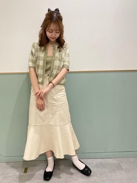 「フレンチガーリー」｜「アイテム（アンサンブル）」を使った、emsexcite　/　エムズエキサイトさん（レディース・160cm）の夏コーディネート