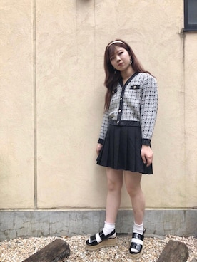 「ガーリーコーデ」｜「アイテム（サンダル）」を使った、emsexcite　/　エムズエキサイトさん（レディース・152cm）の夏コーディネート