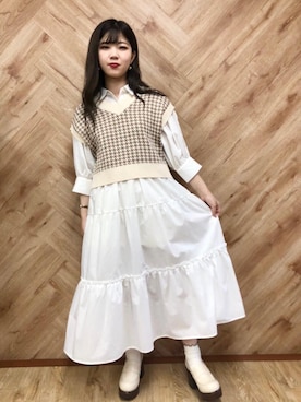 「消えそうな色コーデ」｜emsexcite　/　エムズエキサイトさん（レディース・152cm）の秋コーディネート