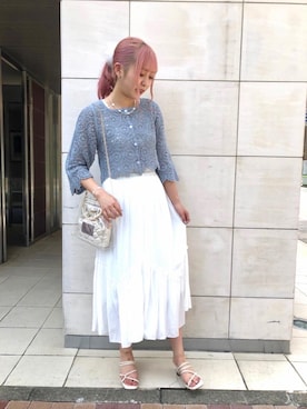 「ガーリーコーデ」｜「アイテム（サンダル）」を使った、emsexcite　/　エムズエキサイトさん（レディース・163cm）の秋コーディネート