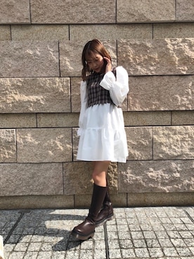 「アイテム（チュニック）」を使った、emsexcite　/　エムズエキサイトさん（レディース・160cm）の秋コーディネート