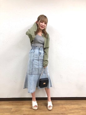 「マーメイド」｜「アイテム（アンサンブル）」を使った、emsexcite　/　エムズエキサイトさん（レディース・163cm）の秋コーディネート
