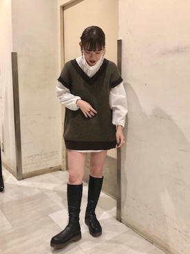 「アイテム（アンサンブル、パープル系）」を使った、emsexcite　/　エムズエキサイトさん（レディース・158cm）の秋コーディネート