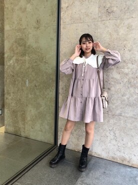 「パワショル」｜「アイテム（チュニック）」を使った、emsexcite　/　エムズエキサイトさん（レディース・160cm）の秋コーディネート
