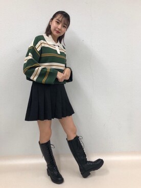 「制服風」｜emsexcite　/　エムズエキサイトさん（レディース・160cm）の秋コーディネート