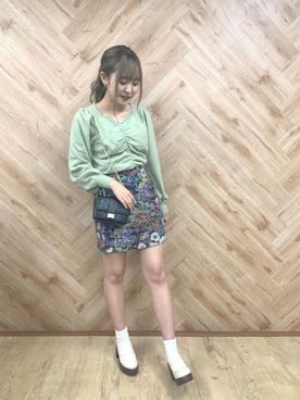 「ガーリーコーデ」｜emsexcite　/　エムズエキサイトさん（レディース・163cm）の秋コーディネート