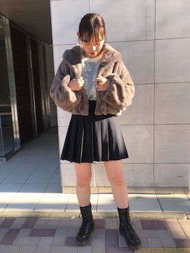 その他アウター グレー系 を使った フレンチガーリー の人気ファッションコーディネート Wear