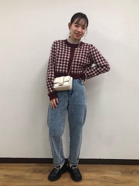 「アイテム（バッグ、ホワイト系）」を使った、emsexcite　/　エムズエキサイトさん（レディース・158cm）の秋コーディネート