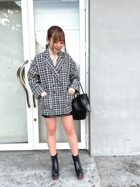 「アイテム（その他アウター）」を使った、emsexcite　/　エムズエキサイトさん（レディース・163cm）の冬コーディネート