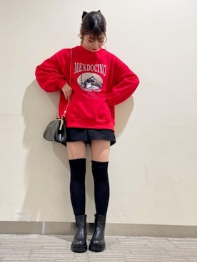「お揃いコーデ」｜「アイテム（ブーツ）」を使った、emsexcite　/　エムズエキサイトさん（レディース・164cm）の冬コーディネート