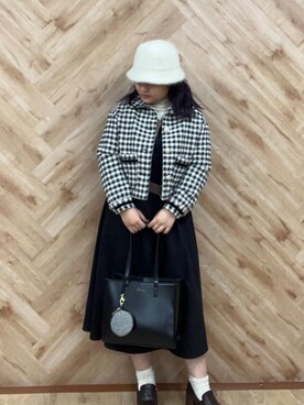 「参戦服」｜「アイテム（その他アウター）」を使った、emsexcite　/　エムズエキサイトさん（レディース・158cm）の冬コーディネート