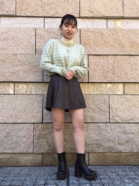 「ガーリーコーデ」｜emsexcite　/　エムズエキサイトさん（レディース・158cm）の冬コーディネート